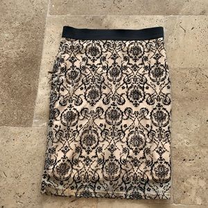 Forget 21 nude illusion pencil skirt with French design